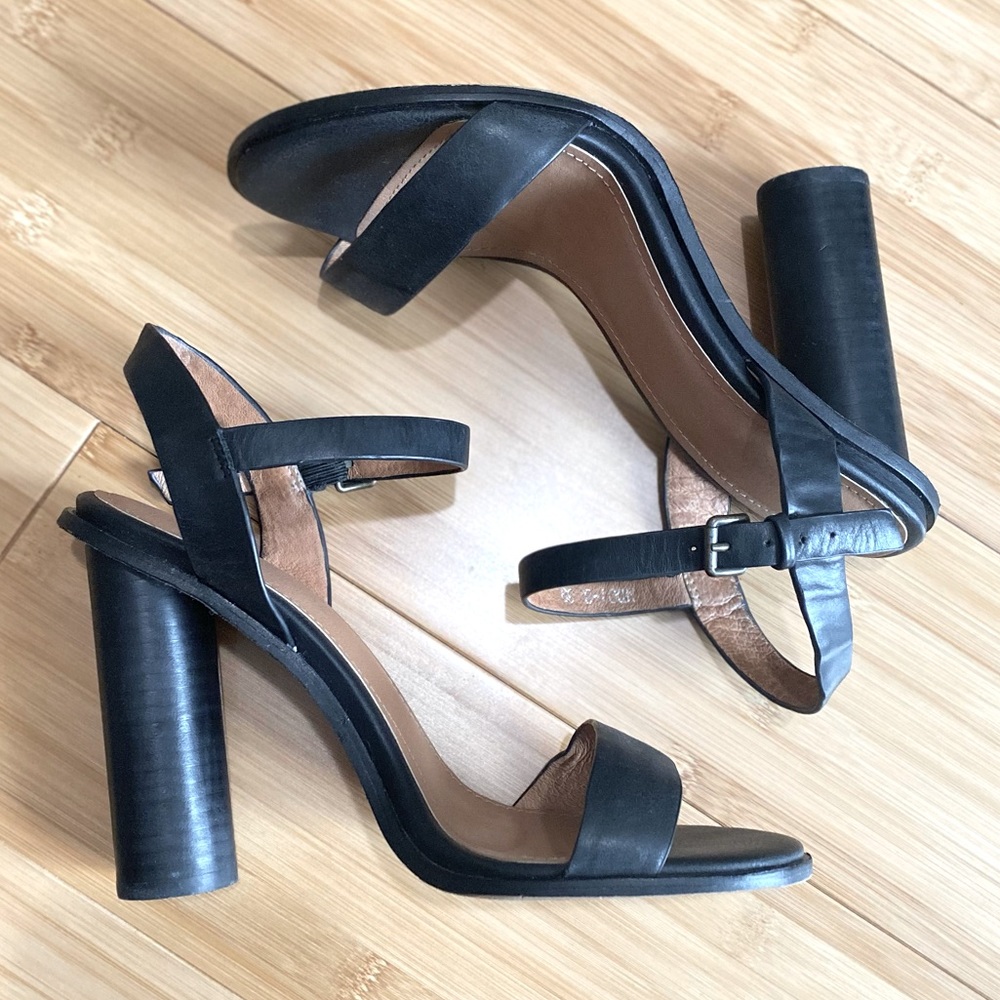 Alias Mae Women’s Size 8.5 Black Leather Block Heels